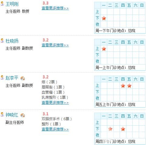 安徽省立医院美容科专家