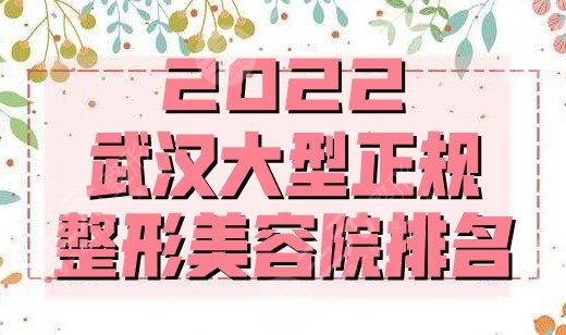 2024武汉大型正规整形美容院排名