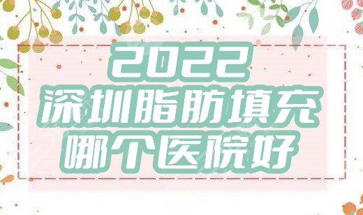 2024深圳脂肪填充哪个医院好