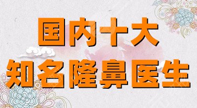 国内十大知名隆鼻医生