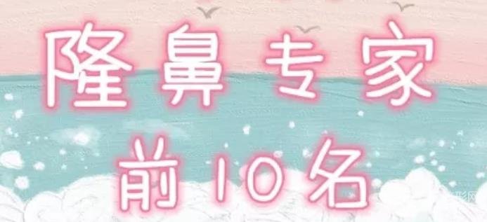 全国隆鼻专家前十名名单