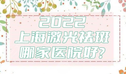 2024上海激光祛斑哪家医院好？