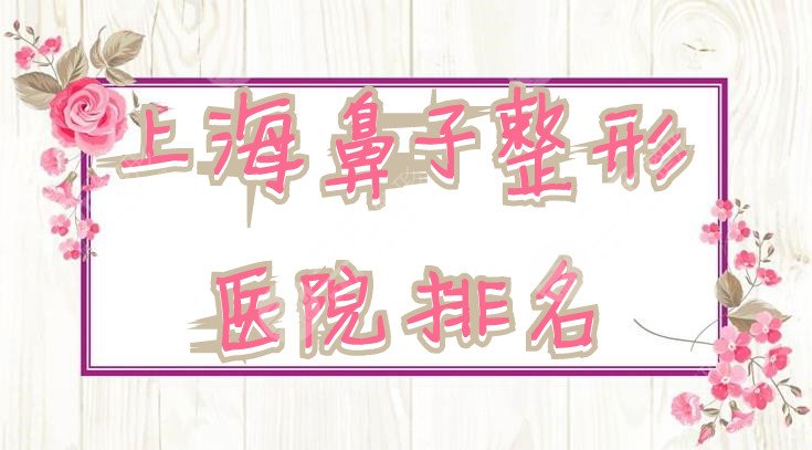 上海鼻子整形医院排名
