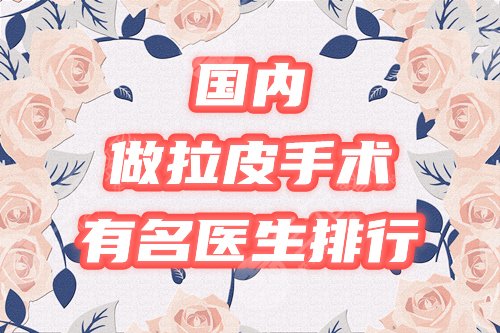 国内做拉皮手术有名的医生