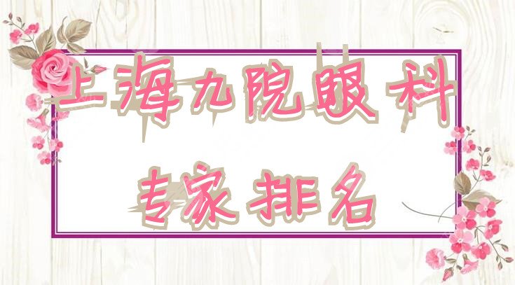 上海九院眼科专家排名