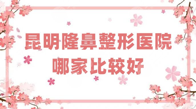 昆明隆鼻整形医院哪家比较好