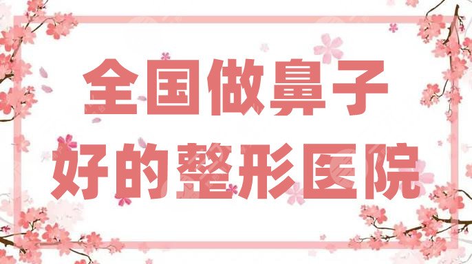 全国做鼻子好的整形医院