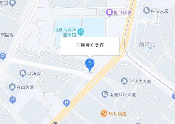 深圳宝丽医疗美容门诊部在哪里？深圳宝丽医疗美容门诊部地址在：深圳市南山区南山大道1041-1号。