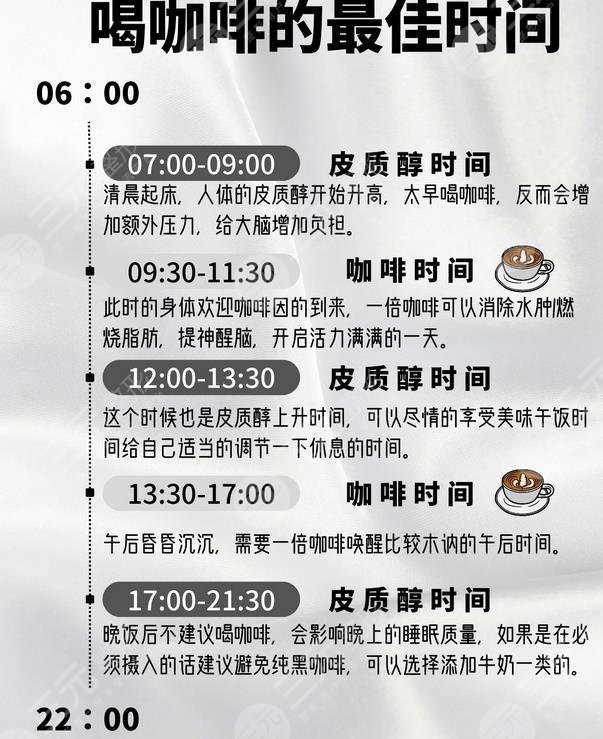 黑咖啡的正确饮用时间